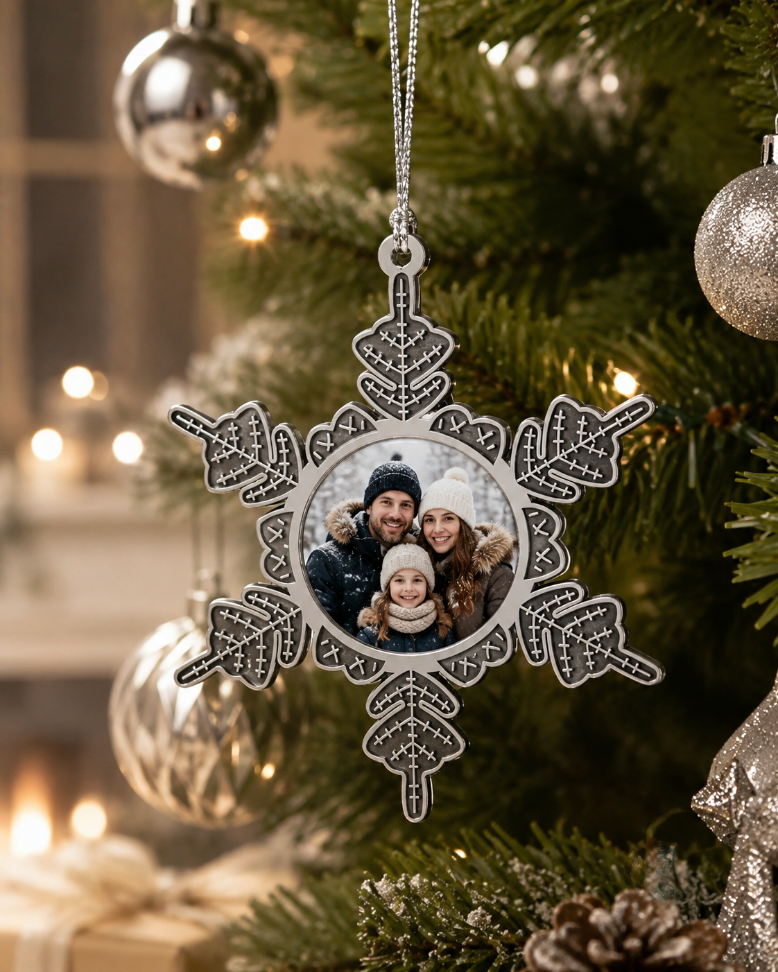 Snowflake Metal Ornament